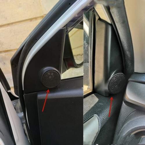 BildöRr Panel Audio Horn Cover Diskant TrianguläR HöGtalare HöGtalarskydd Trim för  RAV4 2014-2018 2