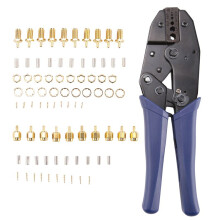 10 StüCke SMA MäNnliche und Weibliche Koaxial Stecken Verbinder und Crimper für SMA-RG174 RG316 WiFi Antennen VerläNgerungs Kabel