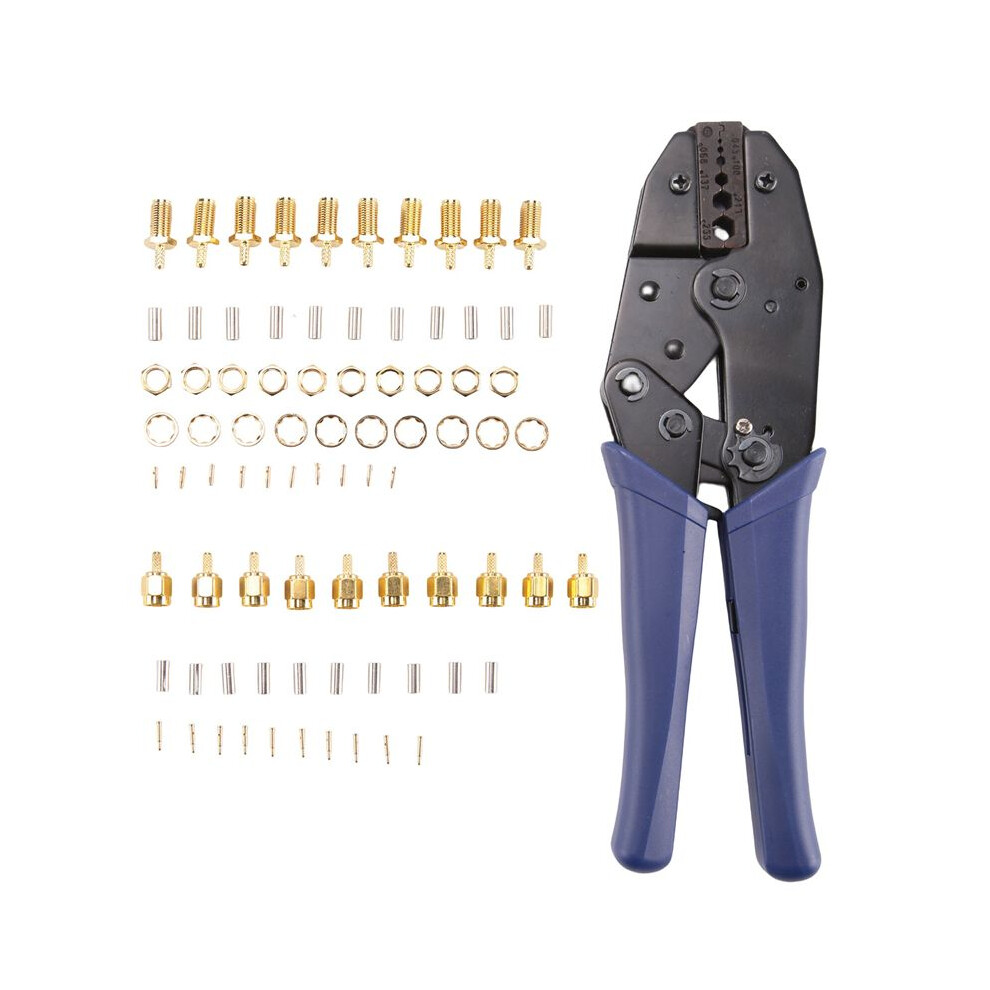 10Pcs Sma Male And Female Coaxial Connectors And Crimper For Sma-Rg174 Rg316 Wifi Antenna Extension Cable 4712339870518