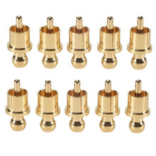 10Pcs Gold Plated RCA Plug Cap Short-Circuit Socket, Phono Connector RCA Shielding Jack Socket Protect Cover Caps