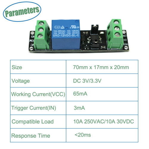 3V Relay Board Power  for  Relay Module Opto Isolation High Level Trigger Development Board 6Pack 2