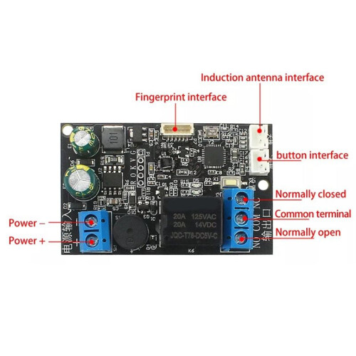 Mobile Phone NFC Control Board Fingerprint IC Card DIY Relay Module 13.56Mhz Access Control Card Controller, IC+NFC+S4 2
