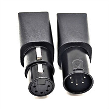 1 Paar DMX-Zu-RJ45-Anschluss RJ45-Ethernet auf 5-Poligen XLR-DMX-Buchse und -Stecker-Adapter für Audio-Video