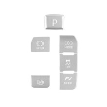 Electronic Handbrake Button Sticker Aluminum for  ALPHARD 40 Series Gear Button Sticker High-End Version Silver