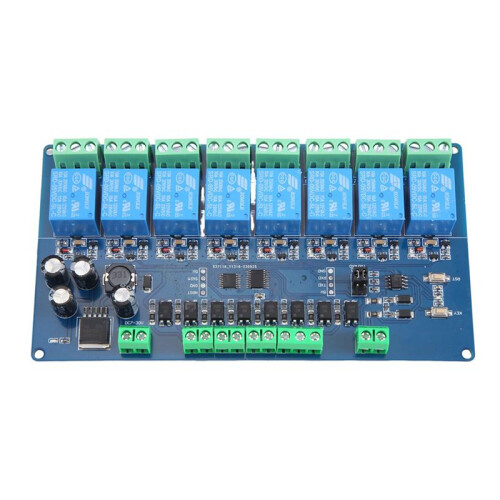 Modbus-Rtu 8 Channel Relay Module Modbus RTU 8  Input RS485 Communication TTL