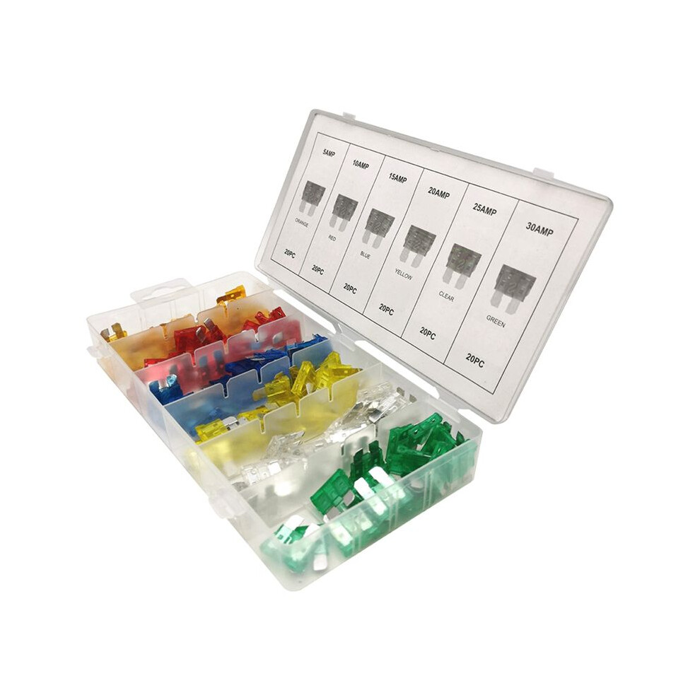 120Pcs Fuse Car Kit Assorted Auto Car Truck Standard Blade Fuse Assortment 5A 10A 15A 20A 25A 30A Automotive Fuse 6032168635958