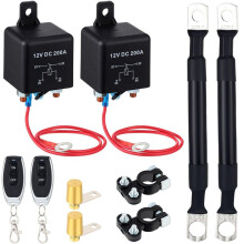Remote Battery Disconnect  Kit 200A DC12V Top Post Negative Anti Theft Car Pause  Car Battery Cut Off