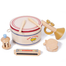 Neutral Color Percussion Set Natural Wooden Percussion Instruments Suitable for Children'S Preschool Education