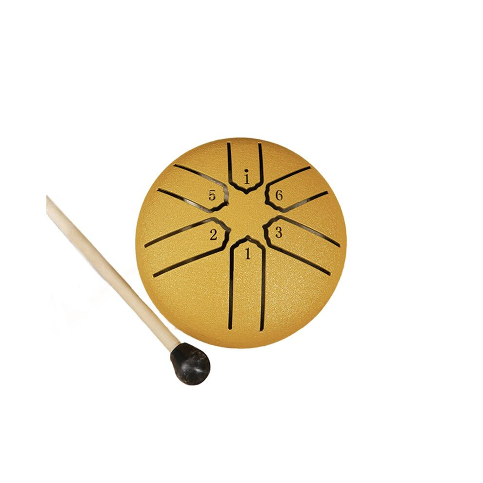 3 Inch 6-Tone Steel Tongue Drum Hand Pan Drums With Drumsticks Percussion Musical Instruments Drum Accessories B 4711184628763