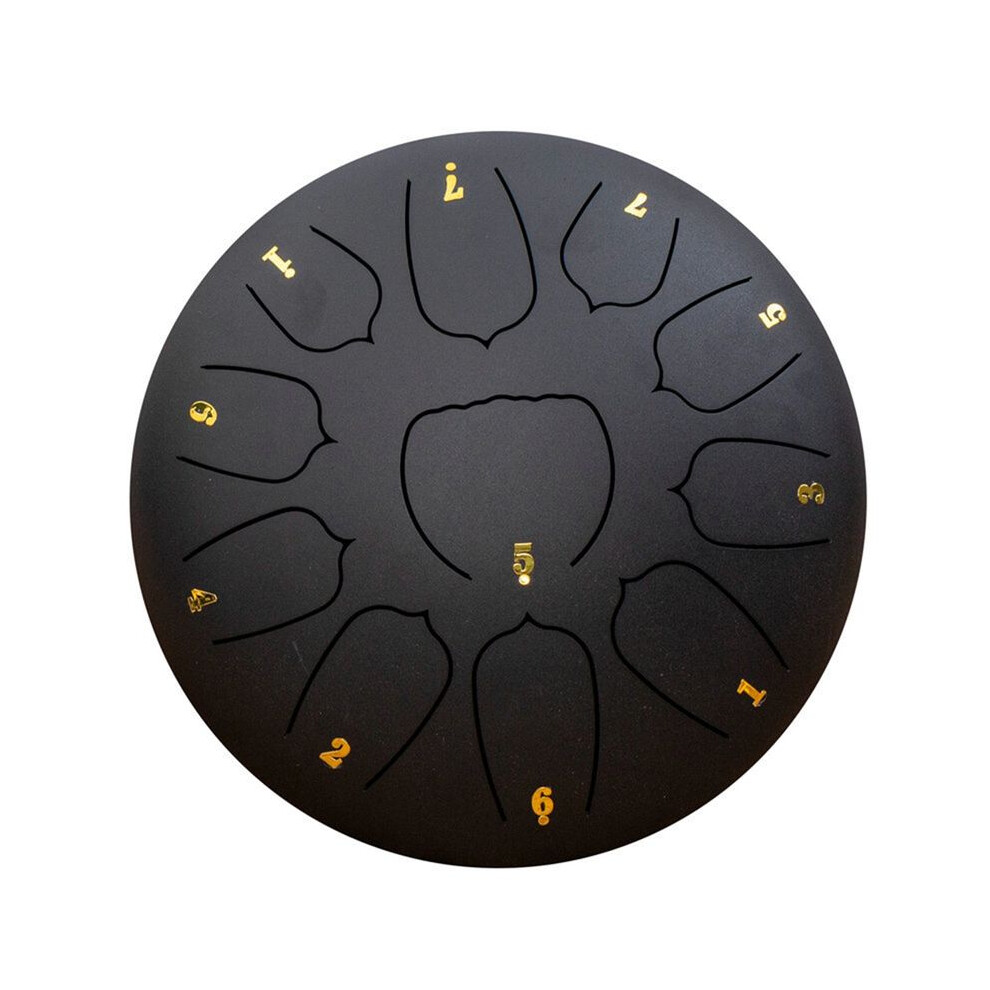 10-Inch 11-Tone Outdoor Rain Drum, Garden Rain Drum, Rain Chakra Drum, Ethereal Drum, Hand Drum Black 6031339121221