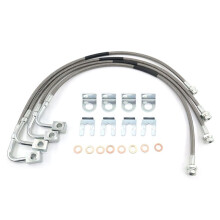 Líneas de Freno Trenzadas SS Delanteras y Traseras para JK 4 Pulgadas-6 Pulgadas Lift 89716 2007-2018