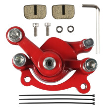 Hinterer Scheibenbremssattel mit Bremsbelägen für Minibike 43 47 49 Cc -ATV Goped Scooter Dirt Pocket Bike, Rot