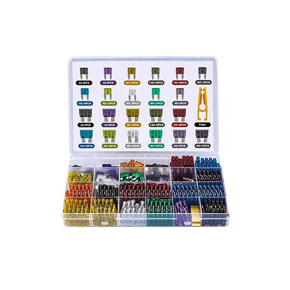 300Pcs Car Blade Fuse Assortment Kit Auto Truck Automotive Medium Small Fuse Mixed Motorcycle Circuit Fuse With Box 4713120691244