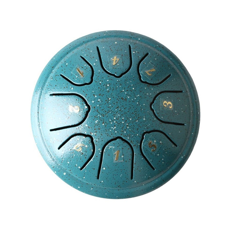 Hollow Drum 4.5 Inch 8 Tone Hollow Drum Steel Tongue Drum Percussion Instrument Children's Music Green 6031702749540