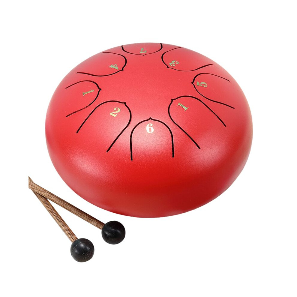 6Inch 8 Tone Hollow Drum Steel Tongue Drum Garden Rain Drum Steel Tongue Drum Outdoor Rain Drum Suitable For Beginners,C 4711614823393