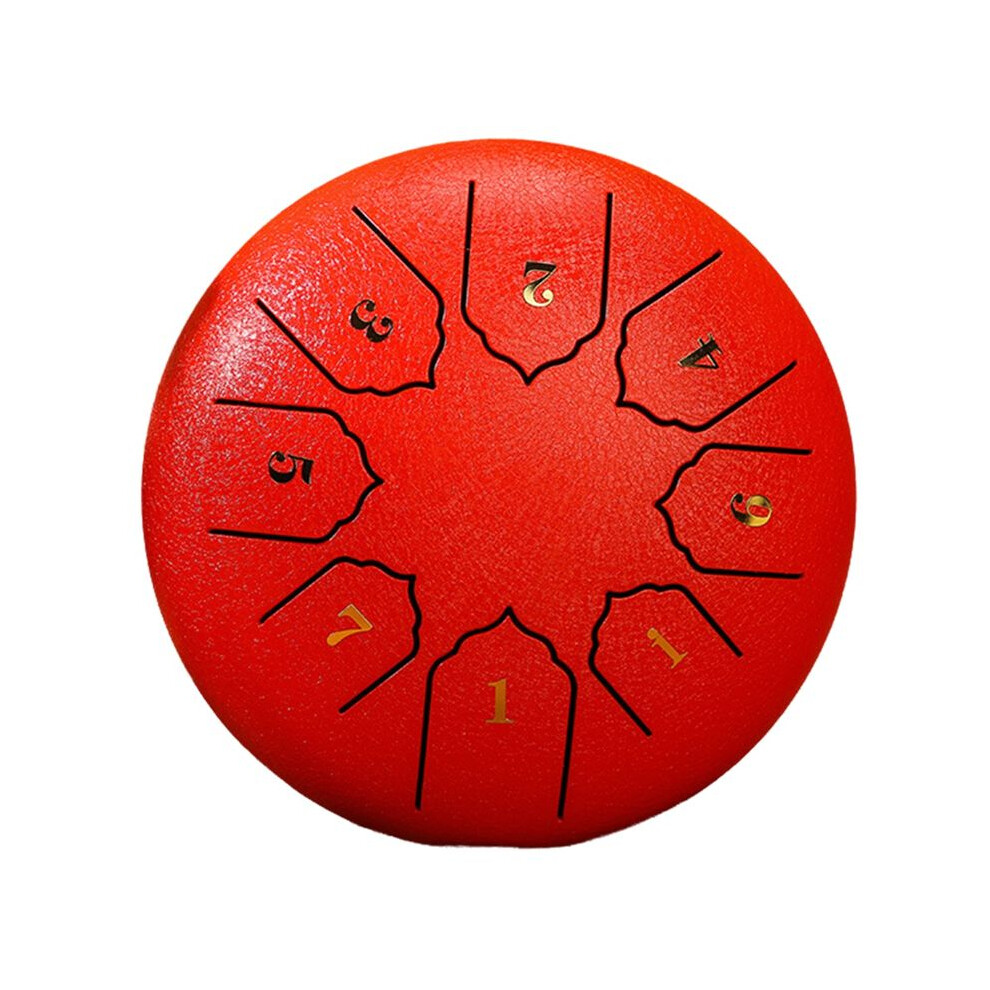 6-Inch 8-Tone Sound Rain Drum Outdoor Rain Drum Percussion Instrument Yoga Meditation Exclusive Red 4714157496819