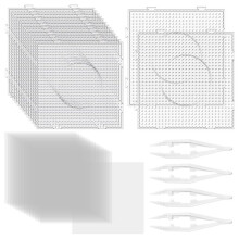 34 Szt. 5mm Koraliki Bezpiecznikowe Zestaw Desek Przezroczyste Koraliki Bezpiecznikowe Pegboards Pegboard Materiały do Frezowania dla Projektów