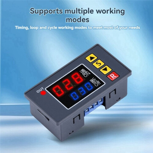 T3231 Programmable  Controller  12V 240W Dual LED Display Digital Relay  Delay 2