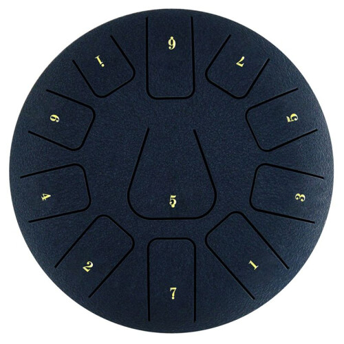 Tambor de Língua de Aço de 8 Polegadas, Pandeiro de 11 Notas com Baquetas e Palhetas para Meditações Instrumento de Pandeiro e