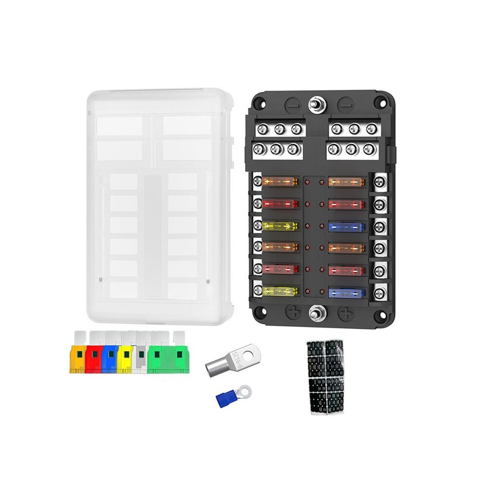 New 12 Way Automotive Fuse Box Car Modification And Installation Equipment Safe Fuse Integrated Box For Cars And Ships 4711583789423