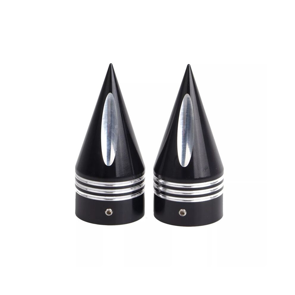 Front Axle Nut Covers Caps Kit For Touring Road King Black 6032636676735