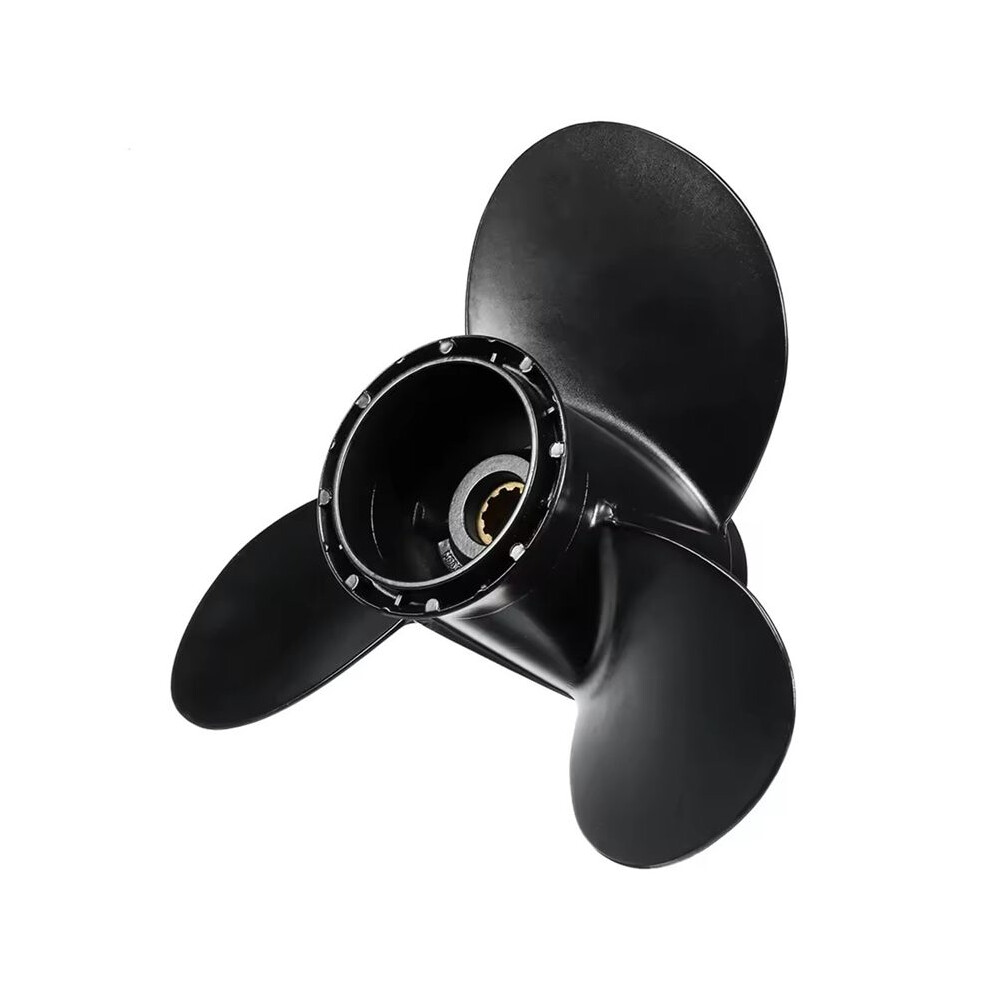 For 20-30Hp 58100-96420-019 10 1/4 X 11 Boat Outboard Propeller 10 Spline Tooths R Rotation 3 Blades Black 6033240080543