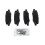 Rear, Left+Right Brake Pads Set for   JK 2007-2017 BBP/JK/002A 68003776AA 4