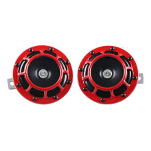 Universal Car Motorcycle Horn 12V Car Modified Horn High Pitch Red Basin Electric Horn Snail
