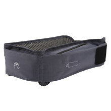 Laufgürtel mit mehreren Taschen, verstellbar von 60–85 cm, Grau
