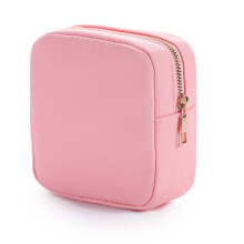 Trousse de maquillage élégante, petite et durable,-rose foncé