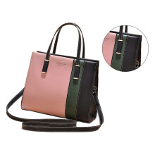 Sac à bandoulière en cuir PU pour femmes, sac à-rose et noir