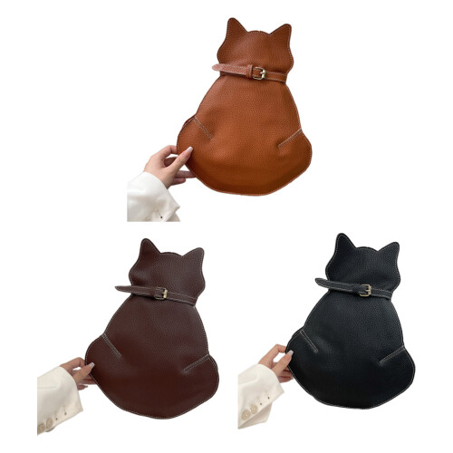 Sac à main polyvalent de style chat, sac amusant et élégant-brun 1