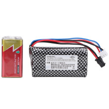 Batteria ricaricabile per barca RC, batteria agli ioni di litio con connettore SM-3P e cavo di ricarica USB, ricambio per barca RC di lunga durata e