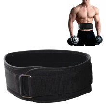 Breathable EVA Nylon Weight Lifting Belt Regulable Black L for Men Women