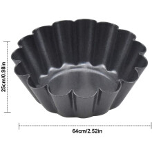 Elegant tærteform i kulstofstål, non-stick, genanvendelig bagning, perfekt til at lave udsøgte mini-desserter, fødevaregodkendt, varmebestandig
