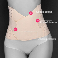 Cinta de suporte pélvico para recuperação pós-parto, material respirável, alívio da dor nas costas, ajustável, para correção postural e