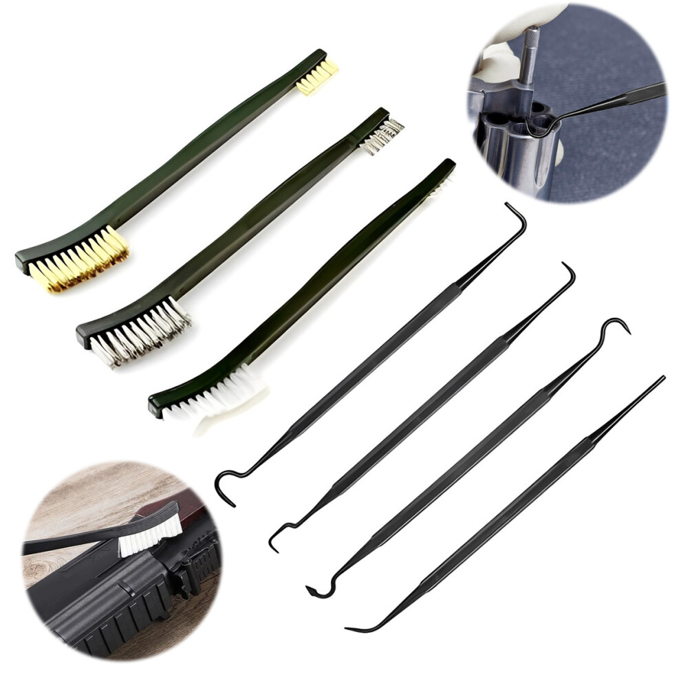 Professional Wire Brush Set For Industrial Use, Brass Brush With Dual Ends For Corrosion Cleaning, Rust Removal And Steel Brush For Paint Scrubbing, 9358999355573