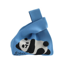 Gehäkelte Tragetasche für Damen, niedliche-Blau