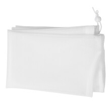 Transparent Reusable Plastic Cutlery Aquarium Filter Media Bags Multi Function Mesh Bag With Drawstring For Soup Nut Milk Green Juice And Laundry Use