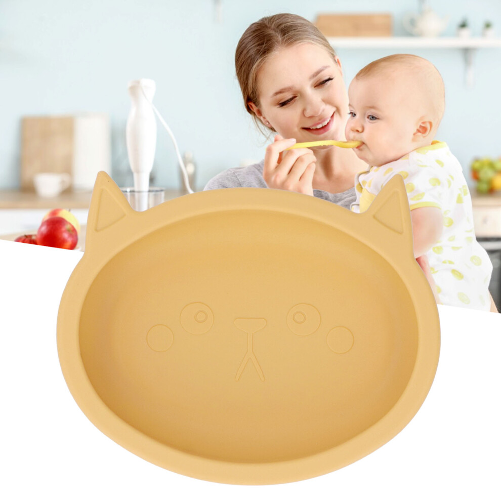 Cartoon Cat Silicone Suction Baby Bowl, Soft, Cute 6 oz