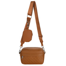Sac à bandoulière de grande capacité, sacoche avec petit-brun