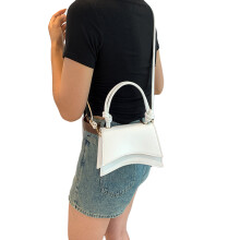Umhängetasche, modische Mini-Quadrattasche, Reisetasche für-Weiß