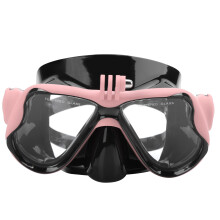 Ensemble tuba étanche pour adultes, masque de plongée panoramique antibuée avec tuba flexible, verres en verre trempé et silicone