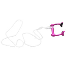 Freediving Nose Clip with Strap, Silicone & Plastic, Purple, 17g