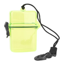 Estuche impermeable para tarjetas de identificación, taquilla deportiva flotante con anillo para colgar y cuerda, material transparente, fácil de