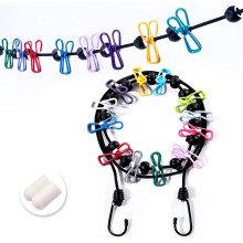 Retractable Clothesline for Indoor Outdoor Drying, Anti-Slip Design with Positioning Bead, Travel Camping Laundry (5.9ft Extended To 12.8ft)