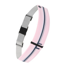 Sac de poitrine Slim Fanny Pack,-Double fermeture éclair rose