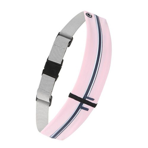Sac de poitrine Slim Fanny Pack,-Double fermeture éclair rose