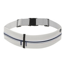 2023 Waist Bag Slim Fanny Pack Large-Light gray double zi