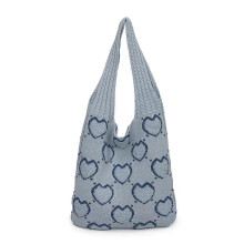 Sac à main en crochet esthétique d'été, sac à-Bleu ciel